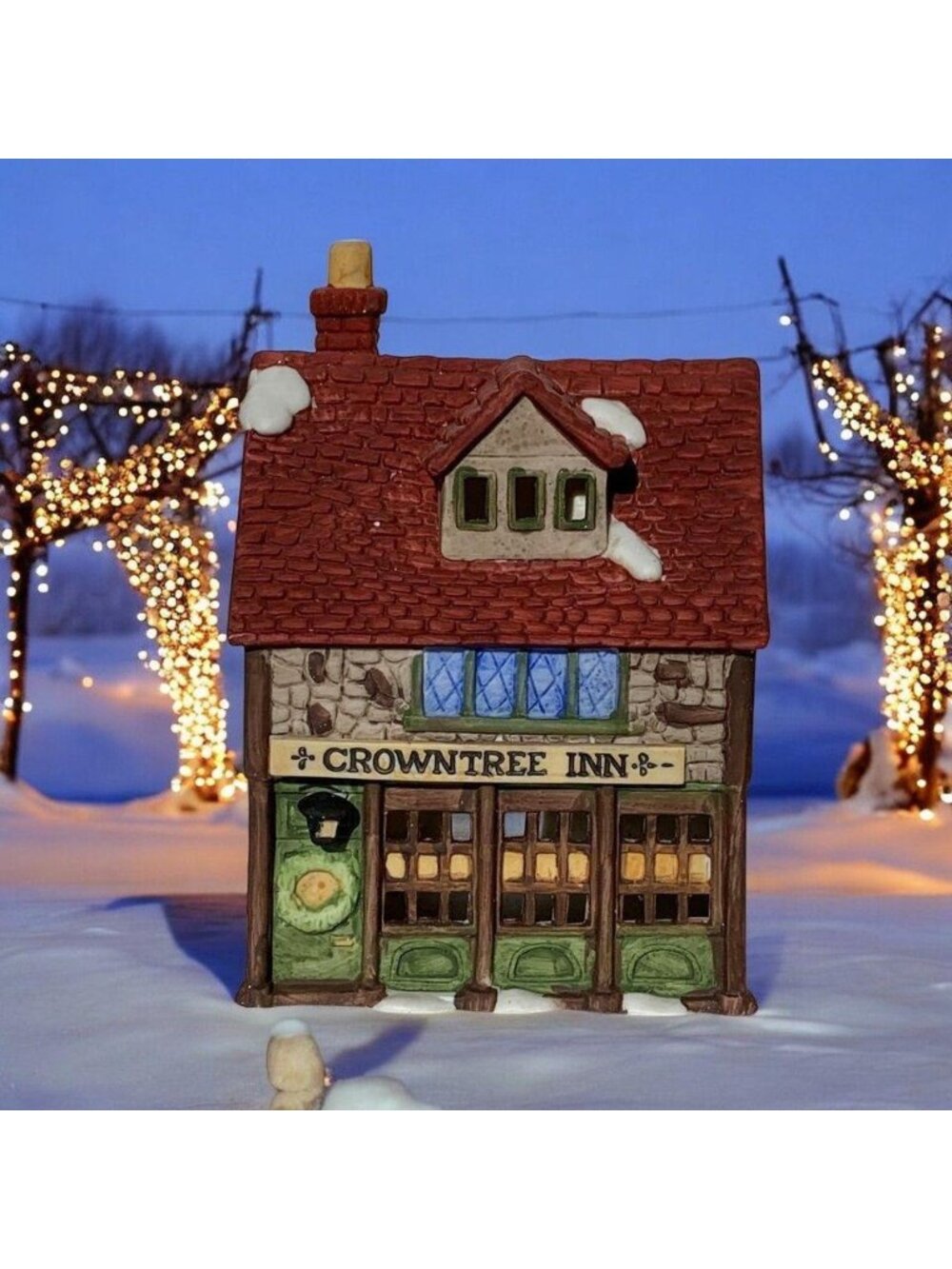 Dept 56 Crowntree Inn Dickens Village Lighted Christmas Village Building 1984